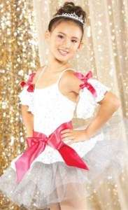 Marcea White Pink Dance Ballet Pageant Tutu Dress Costume Child 