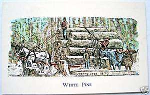 MI Loading LOGS 1870 White Pine Lumber History  