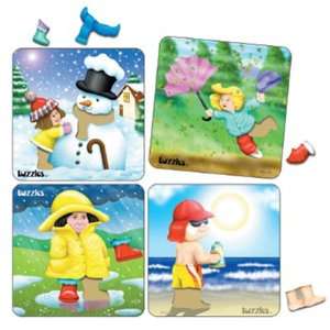  Weather Set of 4 Puzzles 11, 8, 8 and 8 Pieces each of 