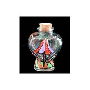   Large Heart Shaped Bottle with Cork top   6 oz.   4.5 tall Home