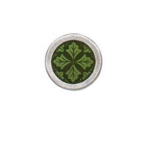   Leaf Medallion / Green Button   Button from Danforth