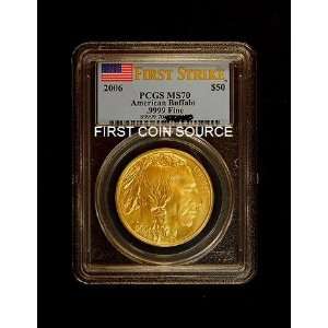   Buffalo Coin, 24k .9999 fine Gold, PCGS Certified MS 70 First Strike