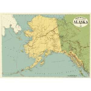  STATE OF ALASKA (AK) MAP BY RAND MCNALLY 1897