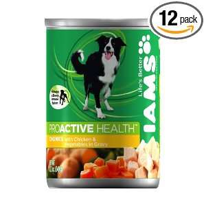 IAMS Dog Food Chunks with Savory Chicken & Vegetables Marinated in 