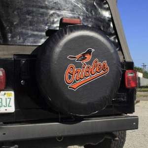 MLB Baltimore Orioles Black Logo Tire Cover  Sports 