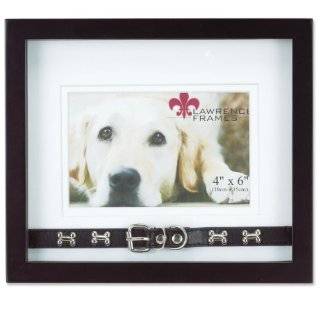 Lawrence Frames Walnut Wood Double Mat 6x4 Picture Frame   Dog Collar 