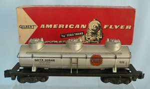 926 TANK CAR 3 DOME GULF TYPE I BOXED AS 24312 1957  