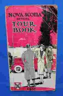 RARE VTG ANTIQUE NOVA SCOTIA CANADA TOURIST GUIDE BOOK, 1937  