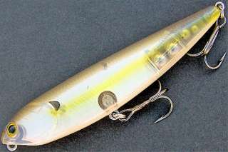 Sammy 100 in Ghost Chartreuse Shad has reflective body insert and 