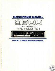 RACAL DANA 9500 9512 9514 Maintenance Manual  