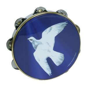 let your praises sore with this dove tambourine the white dove stands 