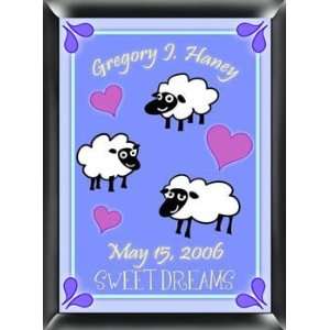  Personalized Baby Name Sign Baby Boy Sheep Nursery Decor 