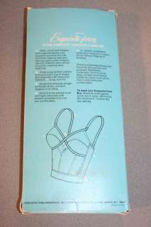   60s 70s Nylon LONGLINE BONED BULLET BRA New White Knit Cup NOS  
