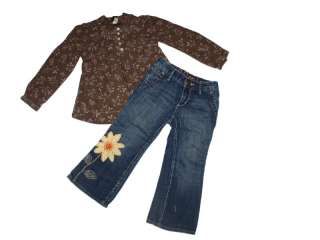 Girl Baby Gap Applique Jeans Hoody Fleece Pants Set LOT Fall Winter 