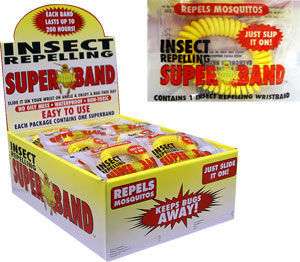 50 INSECT REPELLING SUPERBAND WRIST BANDS  