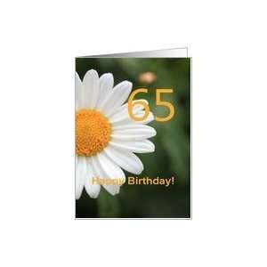  65th Birthday card, white daisy Card Toys & Games