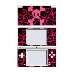 Nintendo DSi Skin Decal Sticker   Pink Screaming Crossbones