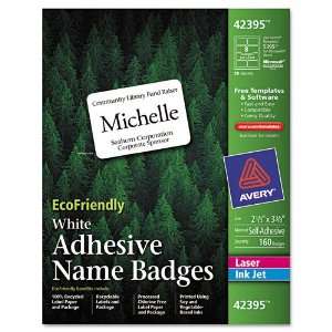  Avery Products   Avery   EcoFriendly Name Badge Labels, 2 