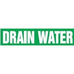  DRAIN WATER   Cling Tite Pipe Markers   outside diameter 3 