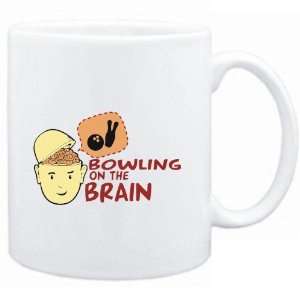 Mug White  Bowling ON THE BRAIN  Sports  Sports 