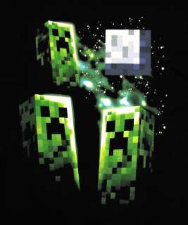 Minecraft Three Creeper Moon Funny Video Game T Shirt Tee  