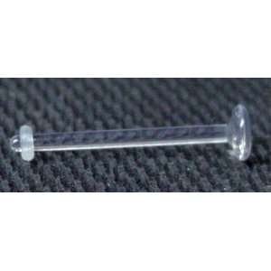    Clear 12G Tongue Piercing Retainer #J23