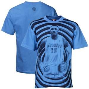   Nuggets #15 Carmelo Anthony Powder Blue Hypno Face Player T shirt