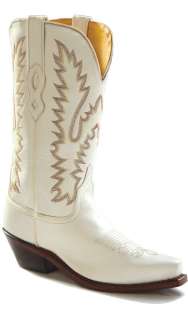 WOMENS OLD WEST WHITE COWBOY BOOTS 6B 6 B NEW  