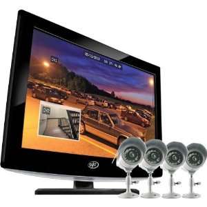  19 Lcd All In One 8 Channel Security System With 4 Hi Res 