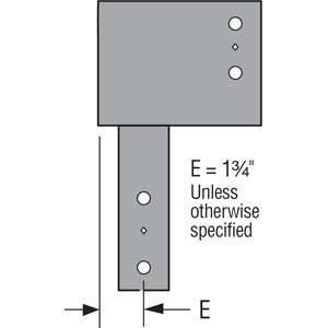  ECC7 1/4 7ROT Column Cap (Rotated Straps 90) Health 