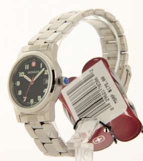 70386 Wenger Swiss Military Steel Bienne Date New Womens 5ATM Watch 