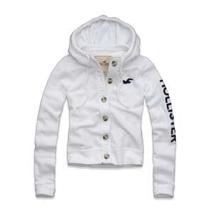 NWT Hollister by Abercrombie Women Hoodie  Pacific Coast, White  