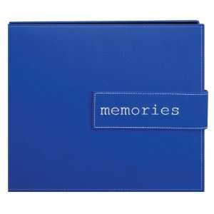  Embroidered Magnetic Closure Memory Book, Blue Arts, Crafts & Sewing