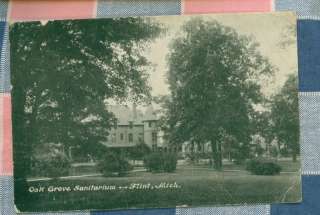 Old Postcard 1907 Flint Michigan Oak Grove Sanitarium  