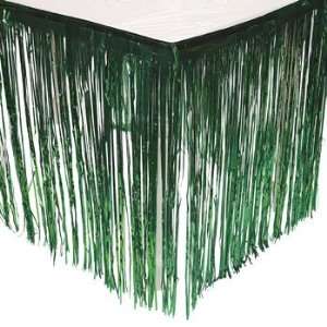  Fringe Table Skirt   Green   Tableware & Table Covers 