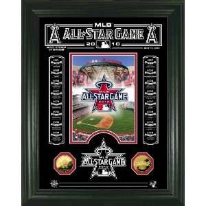  MLB 2010 All Star Game 24KT Gold Etched Glass Photo Mint 