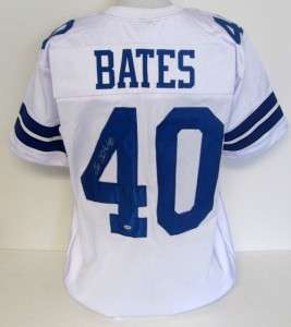 Dallas Cowboys Bill Bates Autographed White Jersey SI  