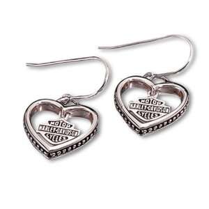  Sterling Silver Ladies Heart Earrings Jewelry