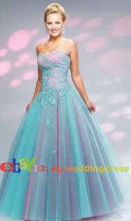  Bridal Crystal Wedding Dress Prom Gown Size 6 8 10 12 14 