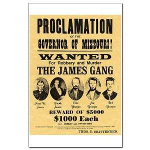  Wanted The James Gang Antique Mini Poster Print by 
