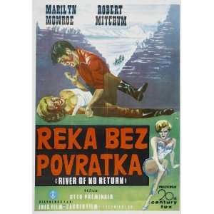  River of No Return (1954) 27 x 40 Movie Poster Yugoslavian 