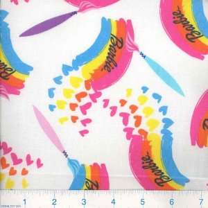  46 Wide Barbie Rainbows Fabric By The Yard Arts, Crafts 