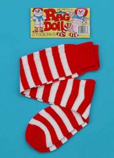 Red & White Striped Socks  Great for Clown or Rag Doll Costumes.