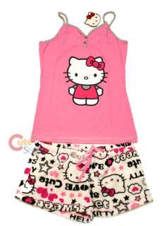 Sanrio Hello kitty SleepWear Tank Top and Pants Pink White