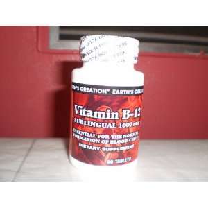 Vitamin B 12 Sublingual 1000mcg Dietary Supplement 60 tab 