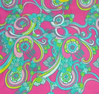   Pulitzer Fabric 2010 Resort Hotty Pink SHELL WE DANCE 18 x 18 inches