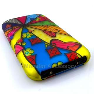 Crazy Rainbow Rubberized Hard Case Cover For Apple iPhone 3G 3GS 