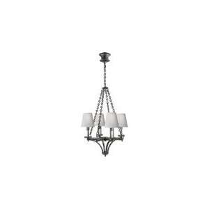 Thomas OBrien Verona Four Light Chandelier in Polished Nickel with 