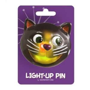  Pack of 24 Light Up Spooky Cat Halloween Decor Pins