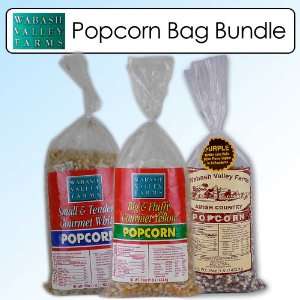 Wabash Valley Farms Popcorn Bag Bundle of Purple  A4103, White  A4106 